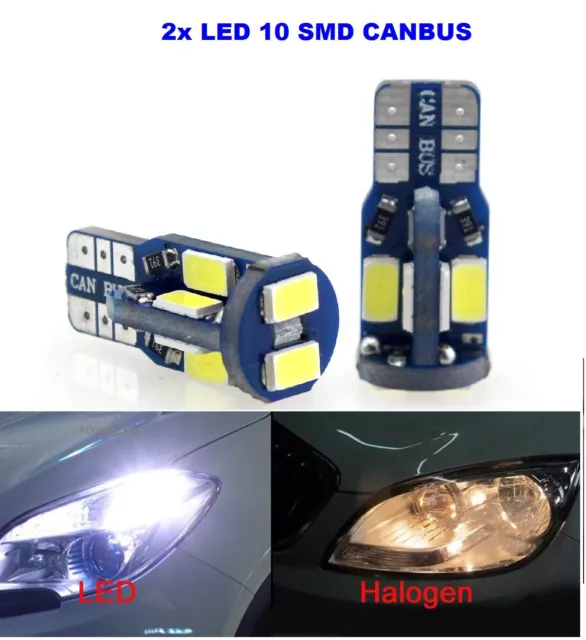 2 Veilleuse Led 10 Smd W5W Wy5W T10  Bmw Serie 3 E36 E46 E90 E91 E92 Canbus