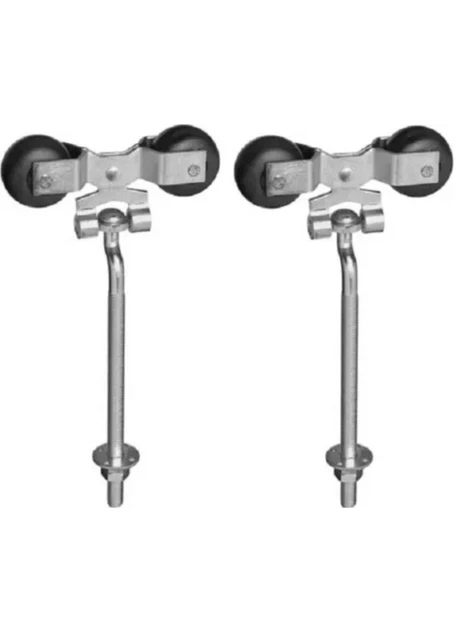 Stanley National Hardware N193-714 Pack of 2  5302 Rollers Round Rail Hangers 9”