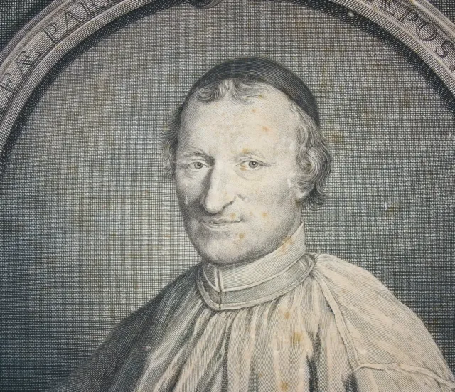 Portrait de Pierre Sutaine abbé de Sainte-Geneviève par Jean Daullé 1738 gravure 3