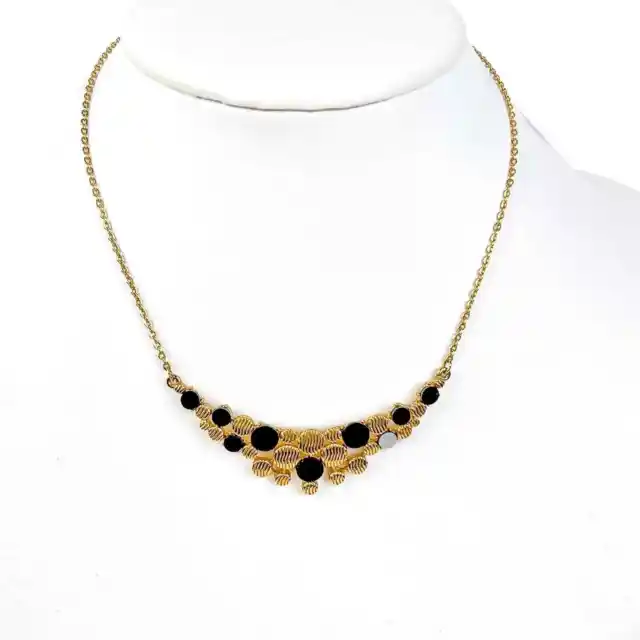 SARAH COVENTRY PREVIEW Choker Necklace Faux Hematite Disc Textured ...