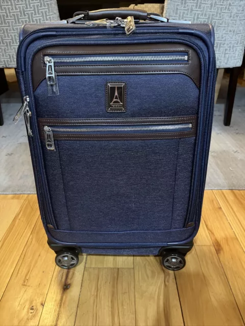 Travelpro Platinum Elite Softside Expandable Spinner Carry On 20 Inch True Navy