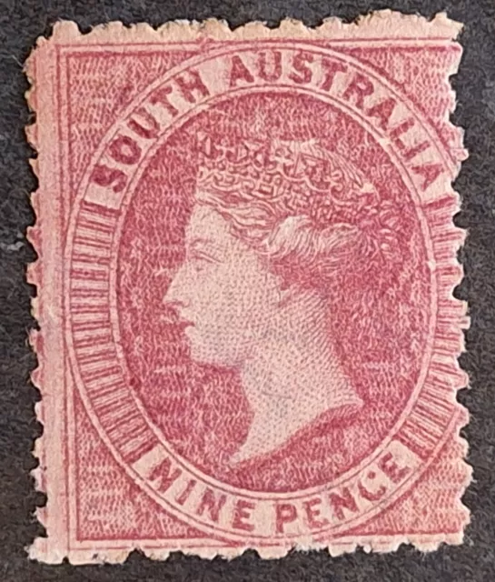 1880 South Australia 9d Rose lilac S/face stamps P11.5-12.5 WMK Broad star Mint