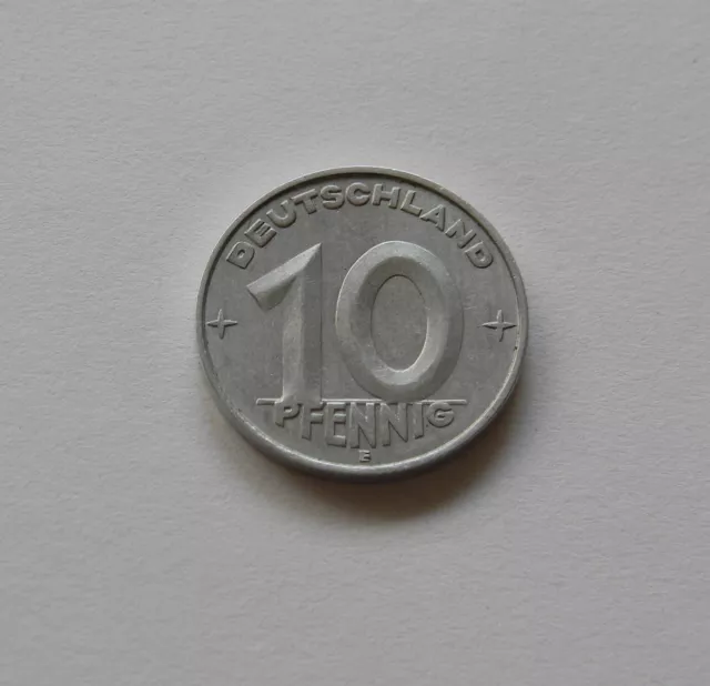 DDR: 10 Pfennig 1953 E, J. 1507, prägefrisch/unc., SELTEN !!!