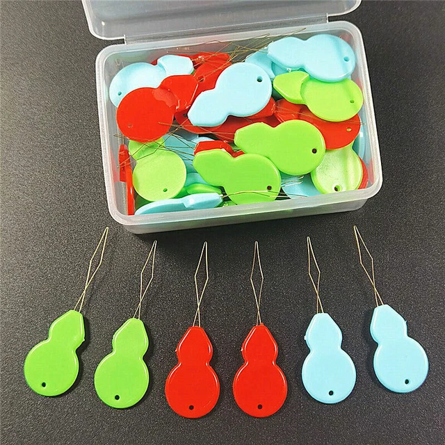 Enroscador de aguja de bucle de alambre de plástico multicolor - inserción de puntada - costura manual a ZR