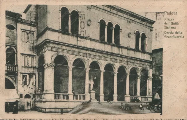 1926 PADOVA Piazza Unità Italiana Loggia della Gran Guardia Cartolina animata