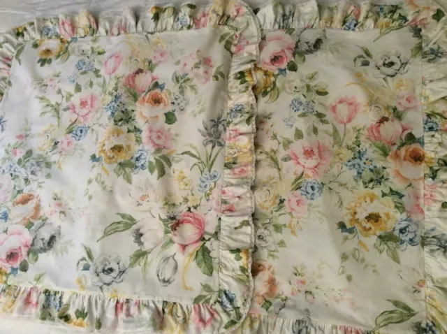 Ralph Lauren Home Lake Floral Euro Ruffled Pillow Shams EPOC