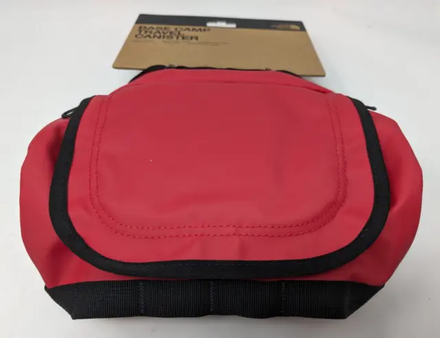 The North Face Base Camp Travel Canister Small Toiletry Bag Red (9.5" X 5"), New