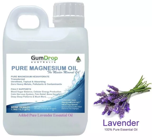 PURE MAGNESIUM OIL Concentrated With Lavender Essential Oil