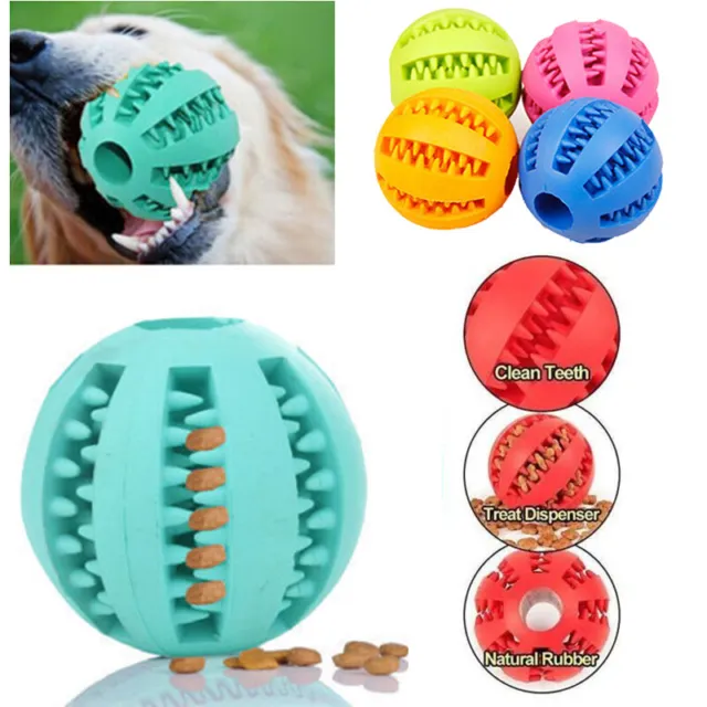 Welpen Spielzeug Hund Futter Leckerli Interaktiv Puzzle Ball für Zahn Zahnen ~