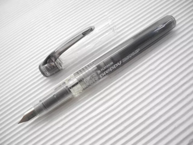 (3 Pens Pack) Platinum Preppy PPQ300 0.3mm fine Fountain Pen with cap Black