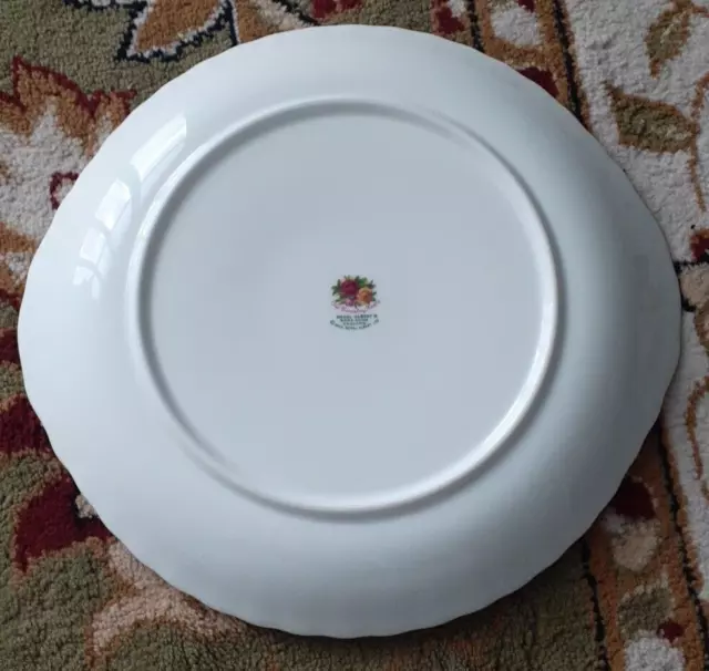 Royal Albert Bone China Cake Plate Old Country Roses 10 1/2 x 9 3/4 inch 2