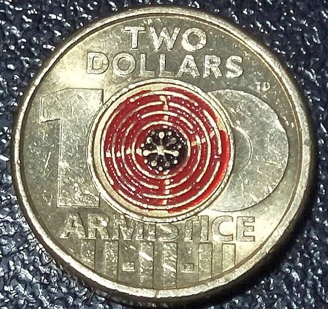 AUSTRALIA 2018 100TH Anniversary Of WWI Armistice 2 Coloured Coin australia-2018-100th-anniversary-of-wwi-armistice-2-coloured-coin