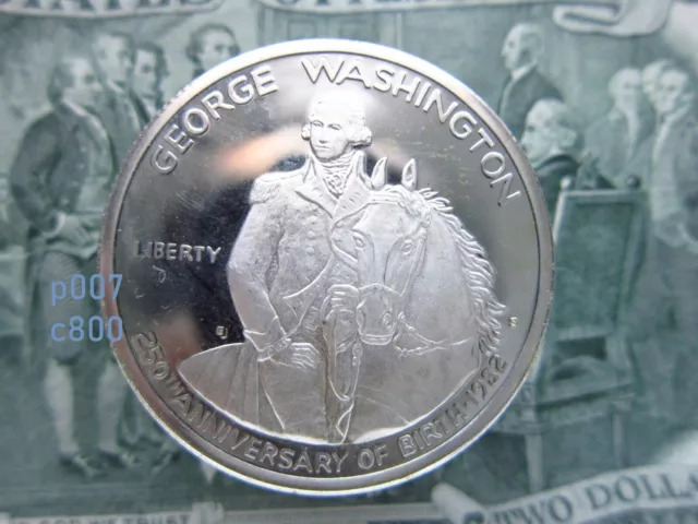 USA $1/2 Dollar 1982 Silver Gem Cameo Proof Washington Commemorative Coin c