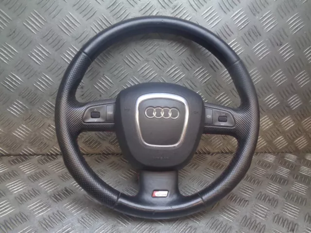 2008 AUDI A6 TDV S Line 5DR C6 ESTATE LEATHER MULTIFUNCTION STEERING WHEEL