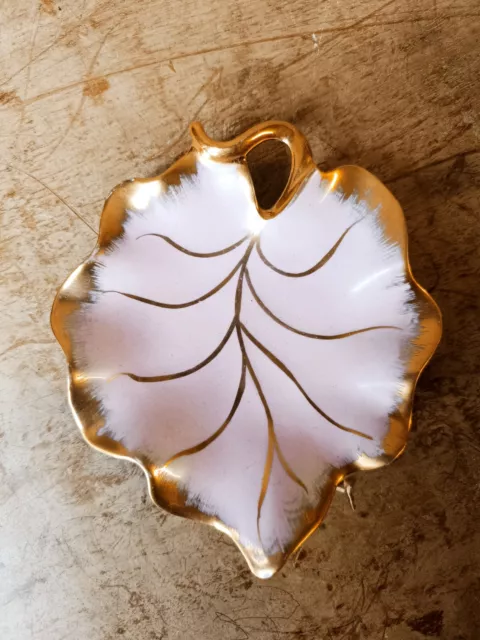 Vide poche - Assiette - Forme de Feuille en Porcelaine Limoges