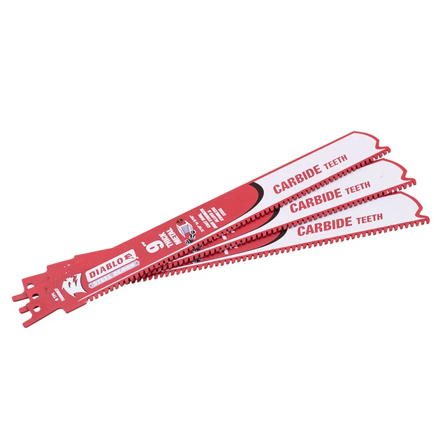 3 Pack 9 inch 8 TPI Diablo Steel Demon Carbide Reciprocating Saw Blades for