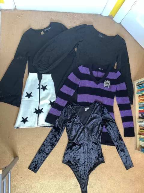 Bundle/job lot of gothic punk grunge alternative clothing size S