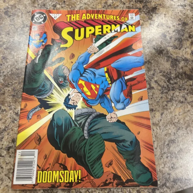 Vintage 1992 The Adventures of Superman #497 VS DOOMSDAY Newsstand DC Comics