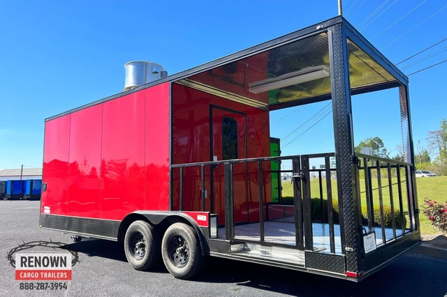 NEW 2023 8.5X12 BBQ Concession MOBILE KITCHEN Food Vending TRAILER