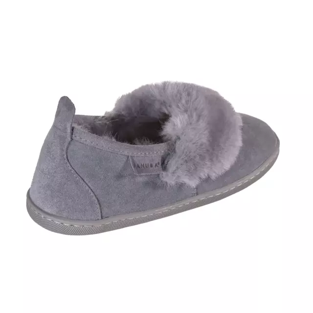 Femmes Chaussons Cuir Véritable Peau de Mouton Chaussons Avec Laine D012/03 2