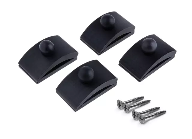 4 abrazaderas negras con clase colgantes de pared de edredón de madera 4 clips grandes negros y tornillos