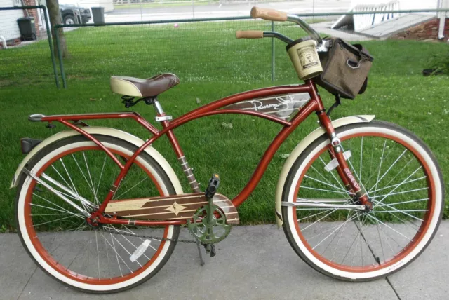 HUFFY 26 INCH Panama Jack Men s Beach Cruiser Bike Brown Frame Tan Accents 224.99 PicClick