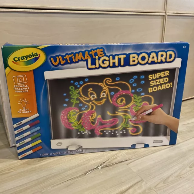 NEW Crayola Ultimate Light Board 11.5" x 18" Art Craft with Markers, Reusable