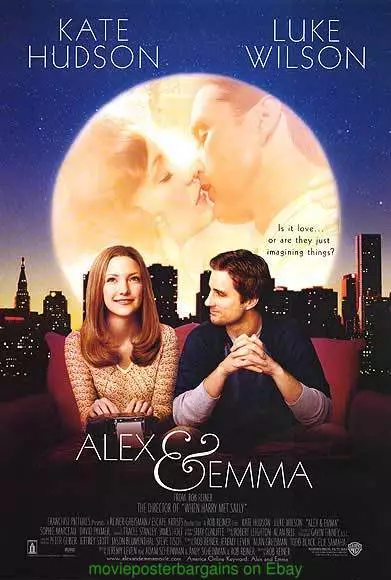 ALEX & EMMA MOVIE POSTER DS 27x40 KATE HUDSON LUKE WILSON Alex And Emma 2003