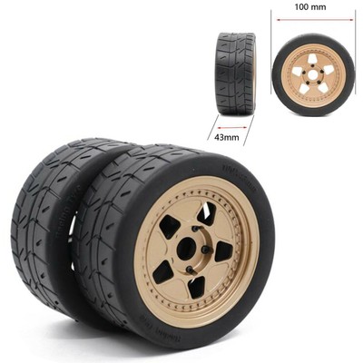 4Pcs 100X43mm RUOTA GOMME PNEUMATICO 17mm per 1/7 Arrma Infraction Felony ARA7617V2 RC 