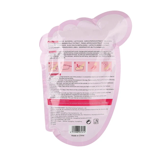 2 Stk. / Beutel Fußmasken Fußmaske Peeling Zur Pflege Des Fußes Aufhellen