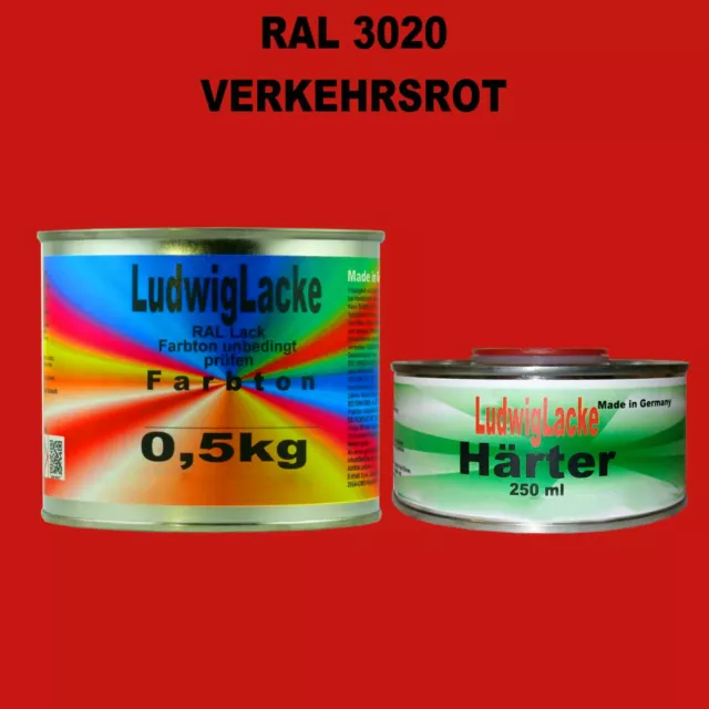 Ral 2009 Orange Trafic Peinture Acrylique 0,75 KG Brillant Avec Durcisseur 2