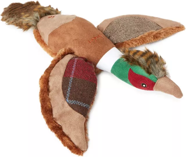 Rosewood Joules Squeaky Soft Plush Pheasant, Interactive One Size, Red