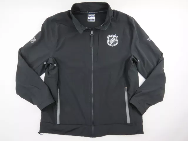 Fanatics NHL Shield Logo League Issued Pro Stock Hockey Rink Jacket Black L