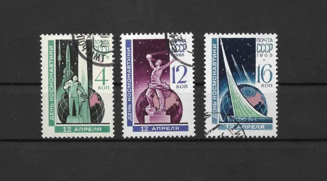 Briefmarken UdSSR - MiNr. 3038-3040 - Tag der Kosmonauten (I), 1965