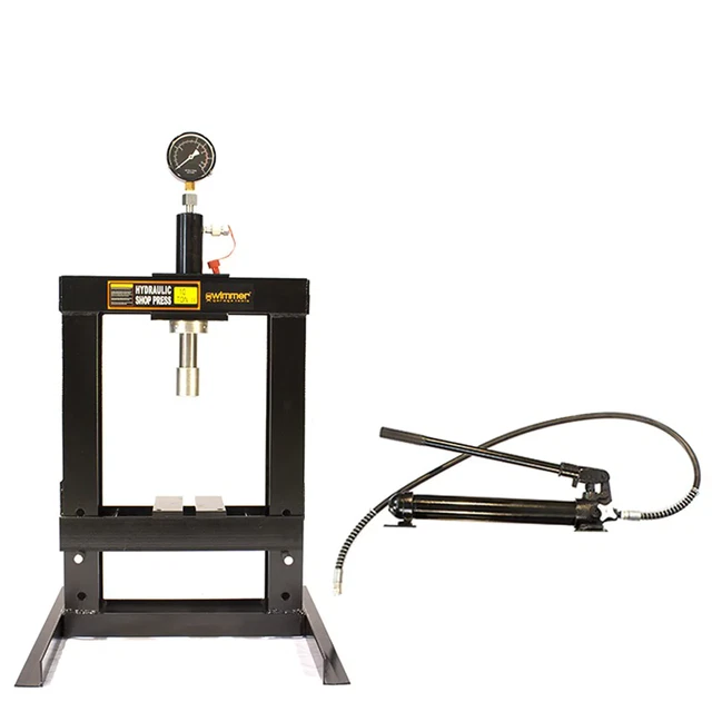 Pressa officina con pompa manuale integrata e con manometro 10T (SP10)