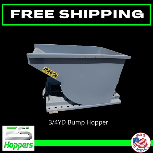 3/4 Yd Wright Bump Release Hopper- Trash - Demo- Recycling Hopper- Free Shipping
