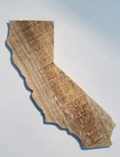 Reclaimed Wood State Of California Cutout. Roughly 6 in. X 7.5 in. X 1/2 in.