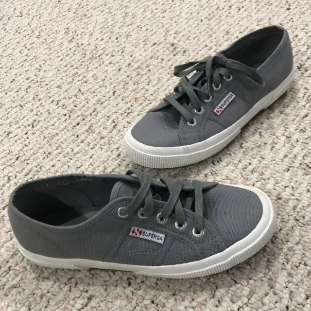 Womens Gray SUPERGA 2750 COTU Classic Canvas Sneakers Shoes - Size 37 / 6.5M