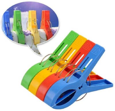 Sdraio Mare Mollette in Plastica 40 Pezzi Colori Brillanti Clip di Vestiti Antivento Pioli Supporti per Telo Mare Tappeto BoloShine Mollette Grandi Bucato Trapunta 