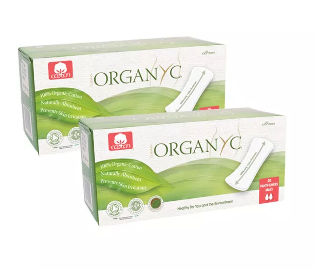 Organyc Culotte Protège Extra Long 20 Pièces (Paquet De 2) - Coton Bio