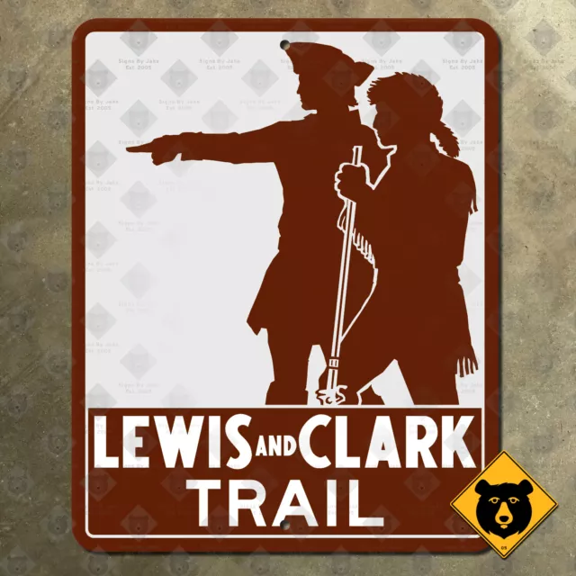 Lewis and Clark Trail highway marker road sign historic auto tour route 9x12