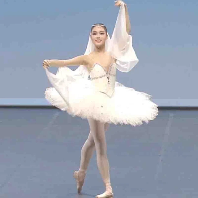 Hot Adult White Professional Ballet Tutu Women's Ballet Competition Costumenew