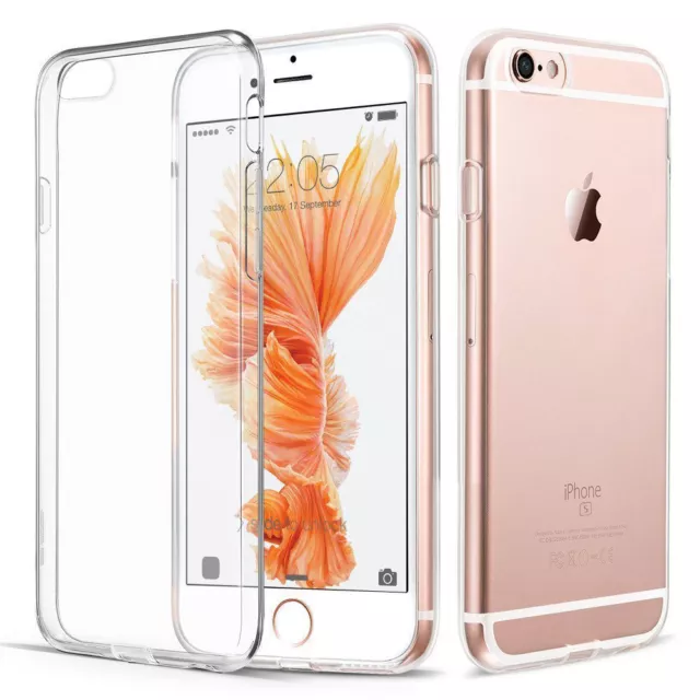 SOFT Clear Transparent Case TPU Gel Cover For Apple iPhone 5 SE 6 7 8 X +