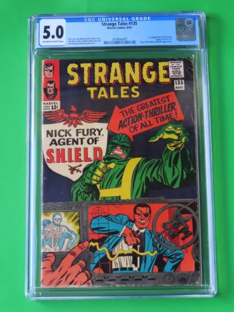 Strange Tales #135 (1965) - CGC 5.0 - Silver Age Key - 1st App of Nick Fury