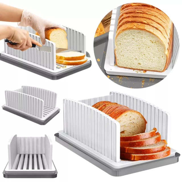 GOOHOCHY Wood Bagel Slicer Holder And Cutter Anti Slip Bread