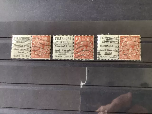 Great Britain King George V advertising tab used stamps A2941