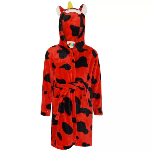 A2Z 4 Kids Super Mou 3D Rouge Cow Animal Capuche Peignoir Pansement Robe 2-13Ans