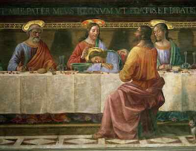 Domenico Ghirlandaio The Last Supper Detail Renaissance Giclee Print on Canvas