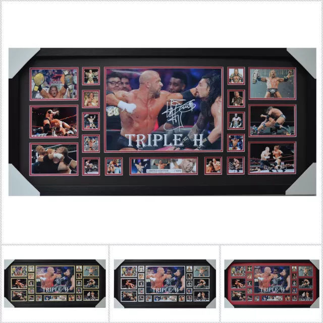 Triple H Signed Framed Limited Edition Large Size  - Multiple Variations