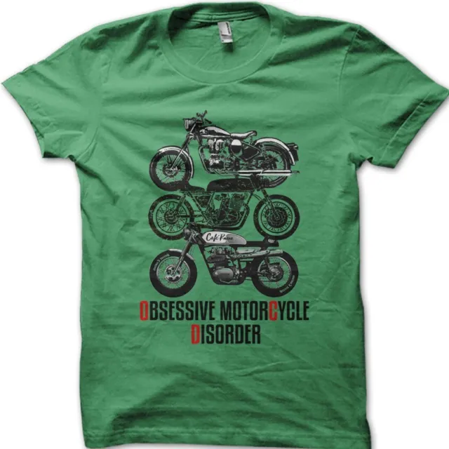 Biker Obsessive Motorcycle Disorder Cafe Racer t-shirt 9049
